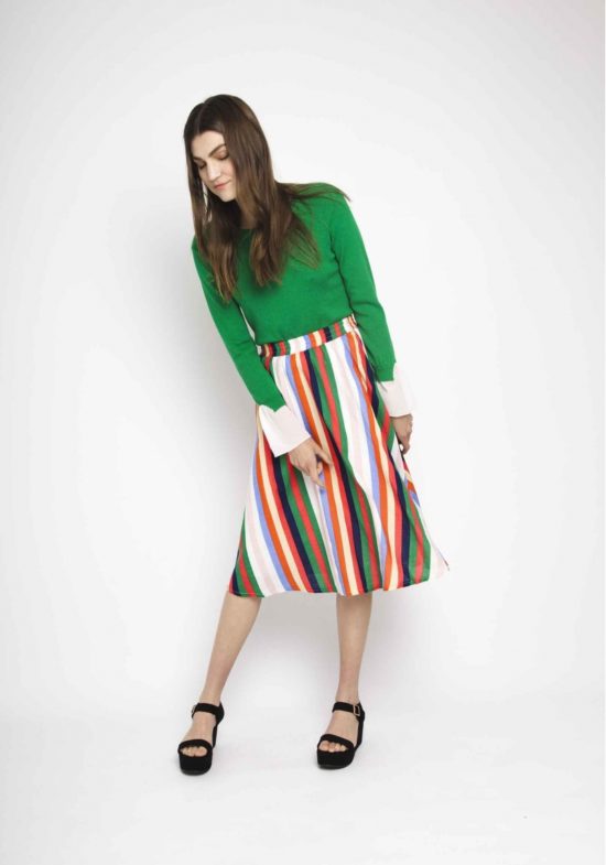 falda-rayas-verticales-multicolor