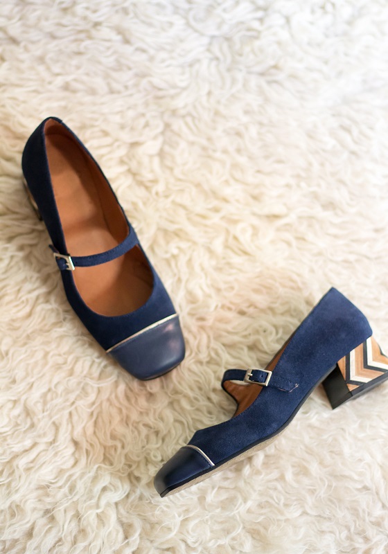 Zapatos tipo merceditas de color azul marino ♥ Calzado