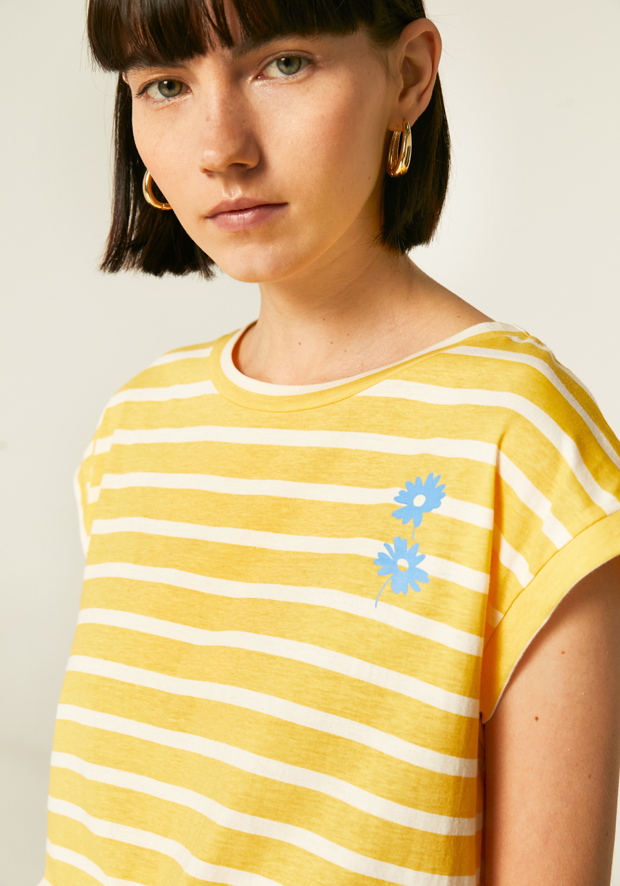 Camiseta rayas con estampado de flores Marinerita ♥